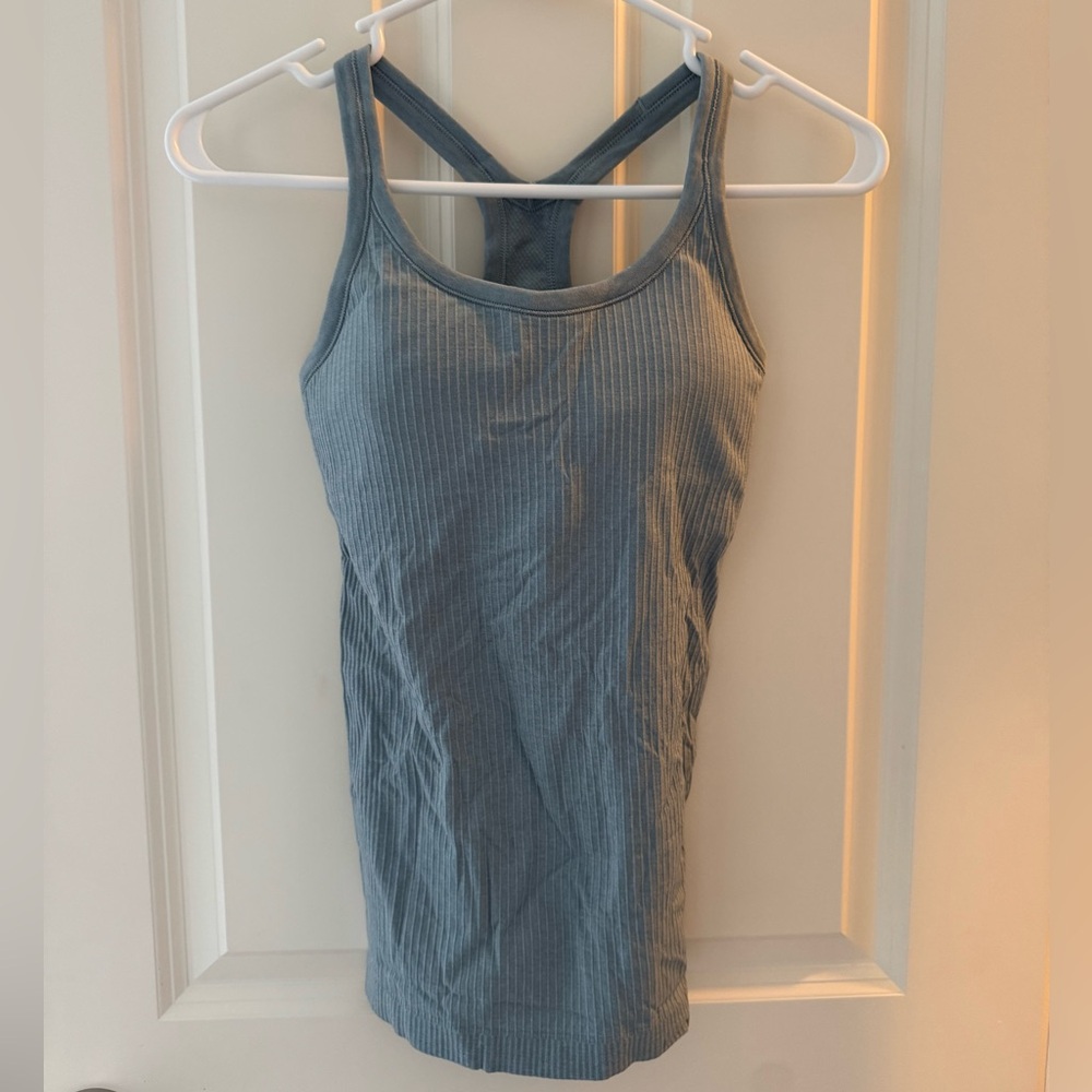 Lululemon Blue Tank Top
Size 4 
Fair condition